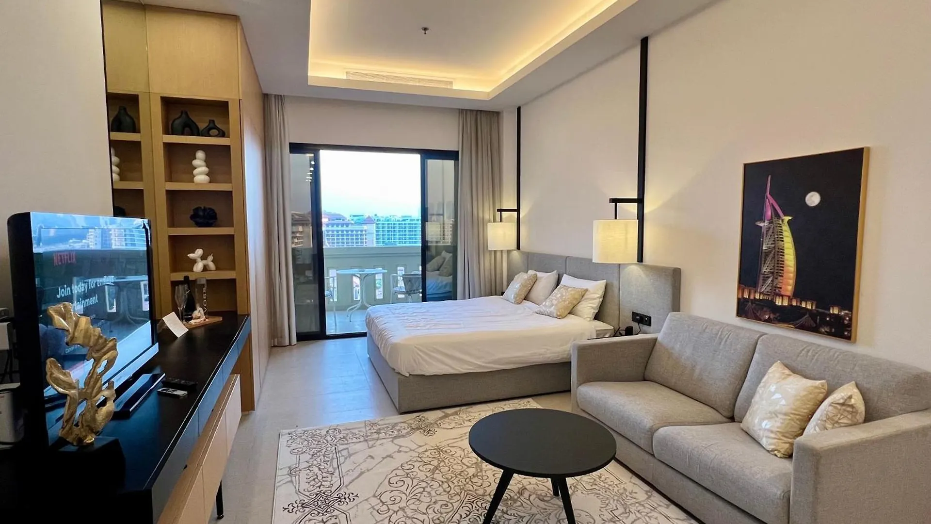 Palm Jumeirah, Studio, Fantastischer Meer-, Beach- Und Skyline Blick, Strand Dubaj 0*,